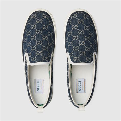 slip on shoes gucci|gucci denim slip on.